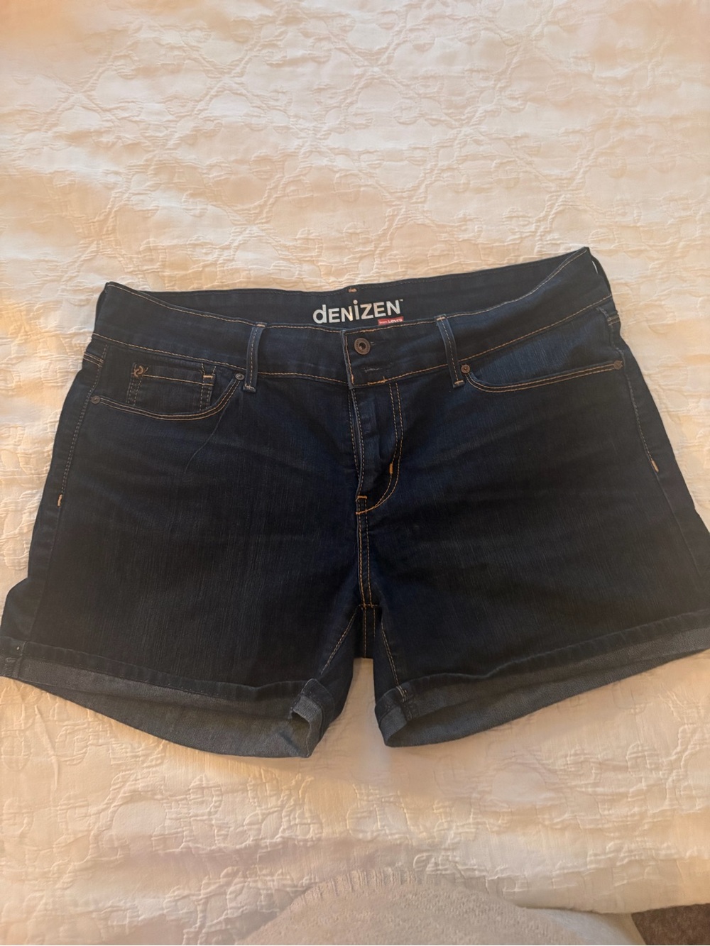 Denizen from Levi's Dark Indigo Denim Roll-Hem Shorts